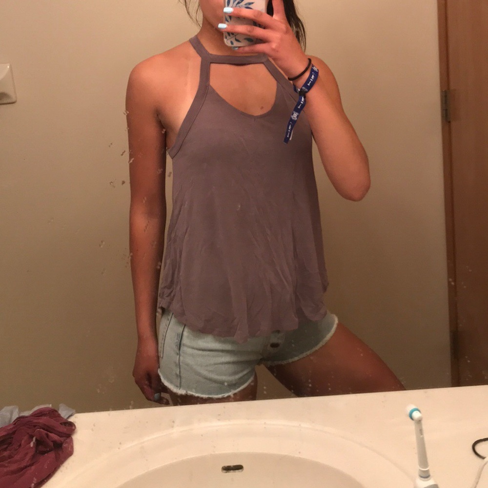 american eagle purple tank top